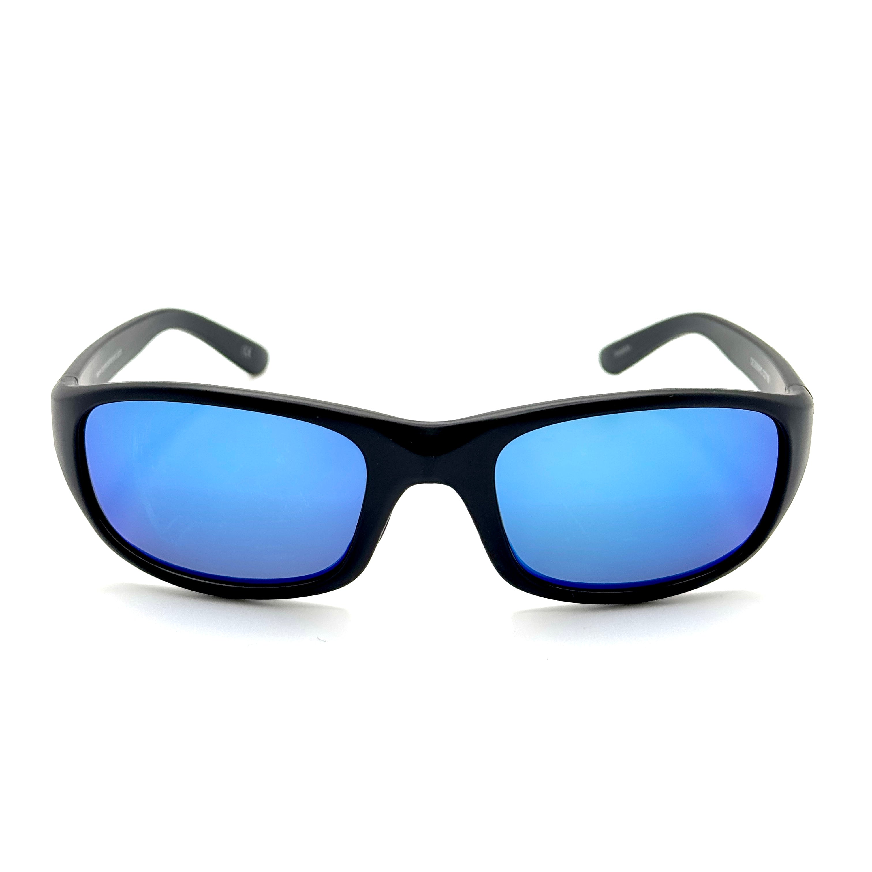 Bombora - Matte Black Frame with Smoke Blue Mirror Lenses 3056PC-1