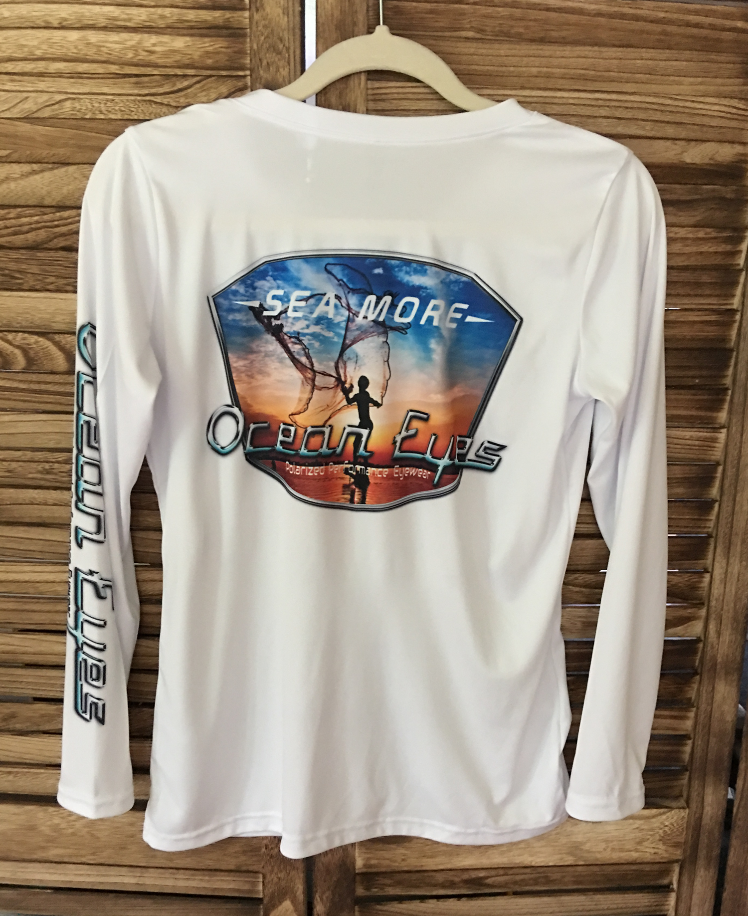Women's Long Sleeve UPF 50 Sun Shirts w/cast net design