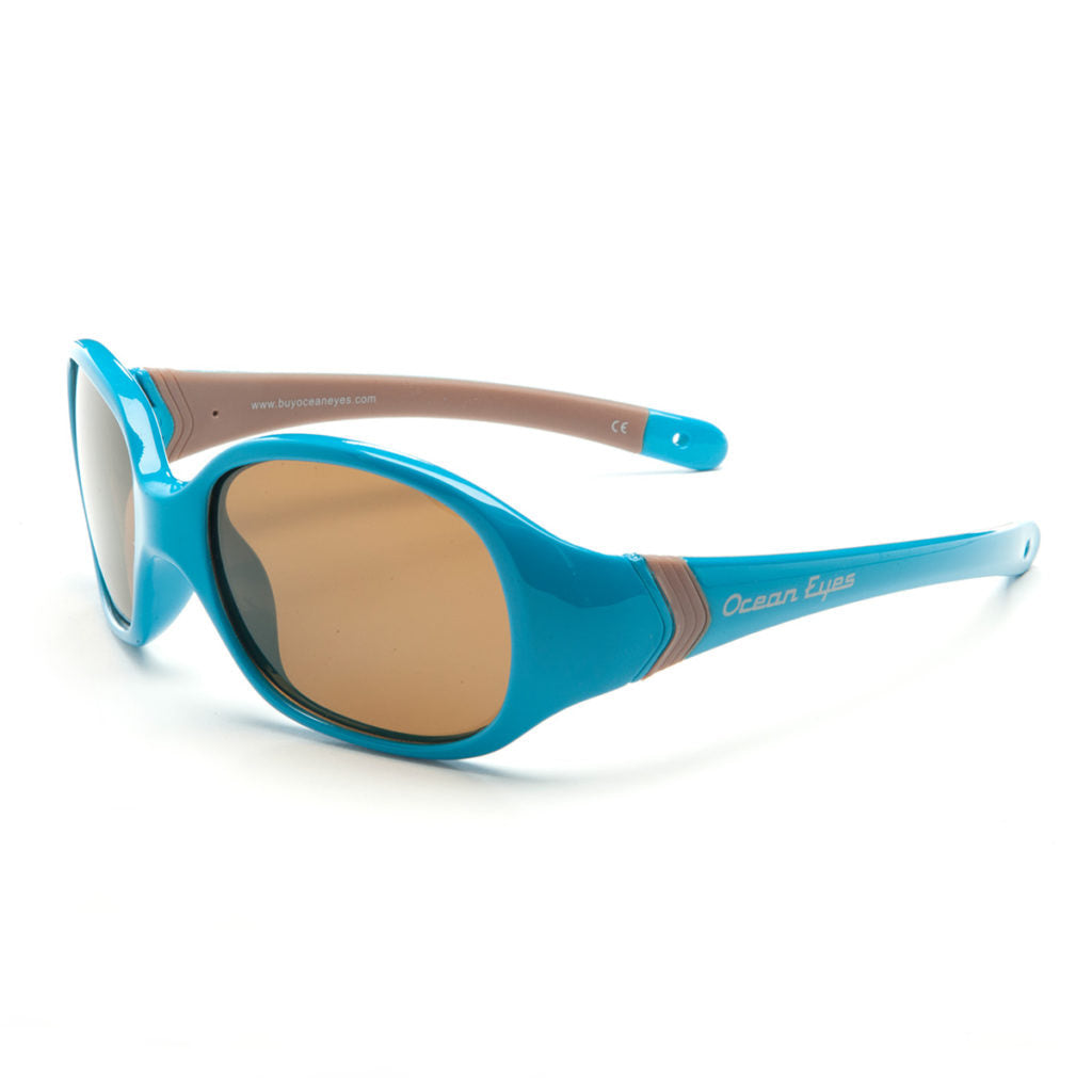 Sand Dollar - Kid's turquoise and brown frame w/polarized amber lenses  2067-4