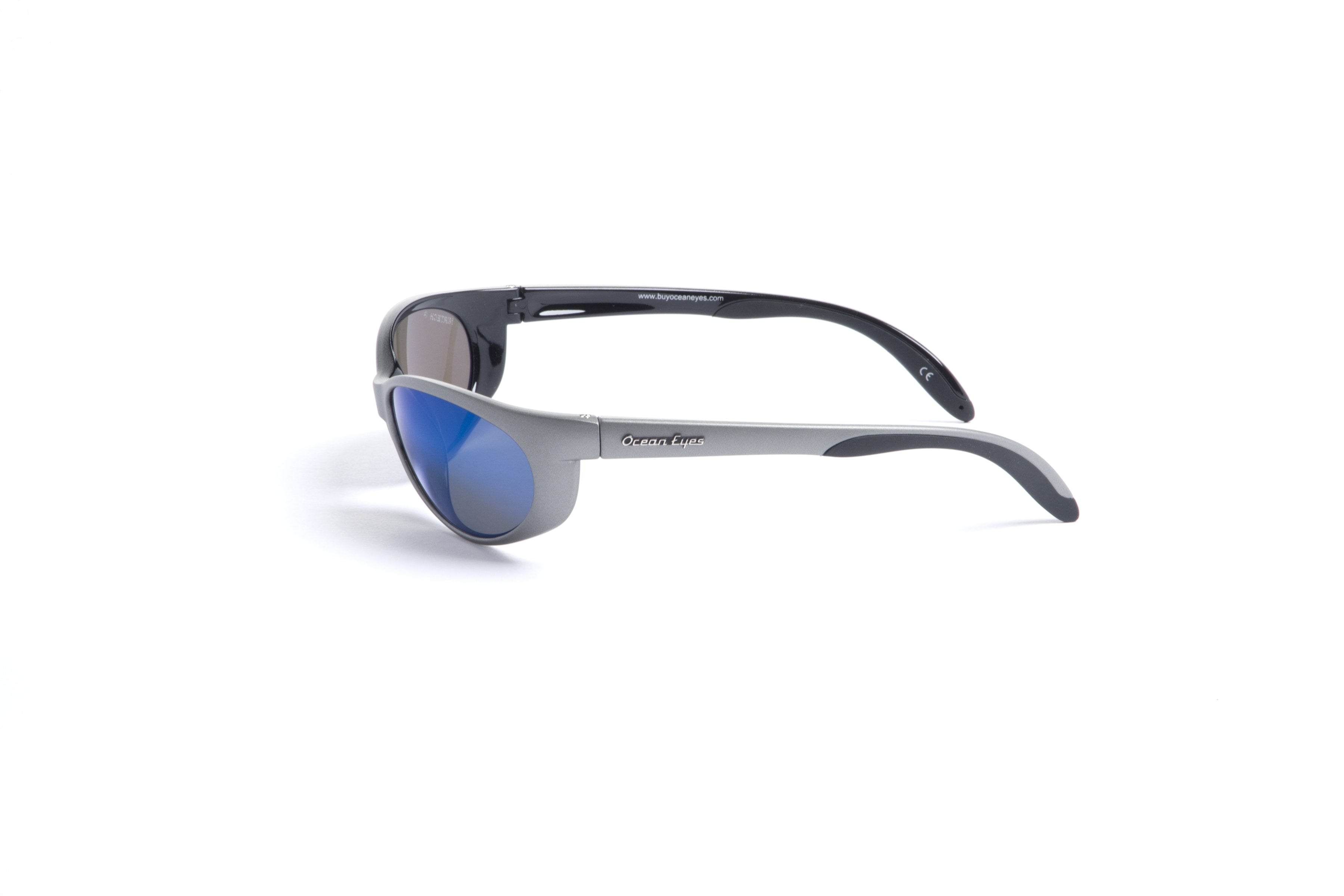 Mariner -Matte Gray Frame with Blue Mirror Glass Lenses