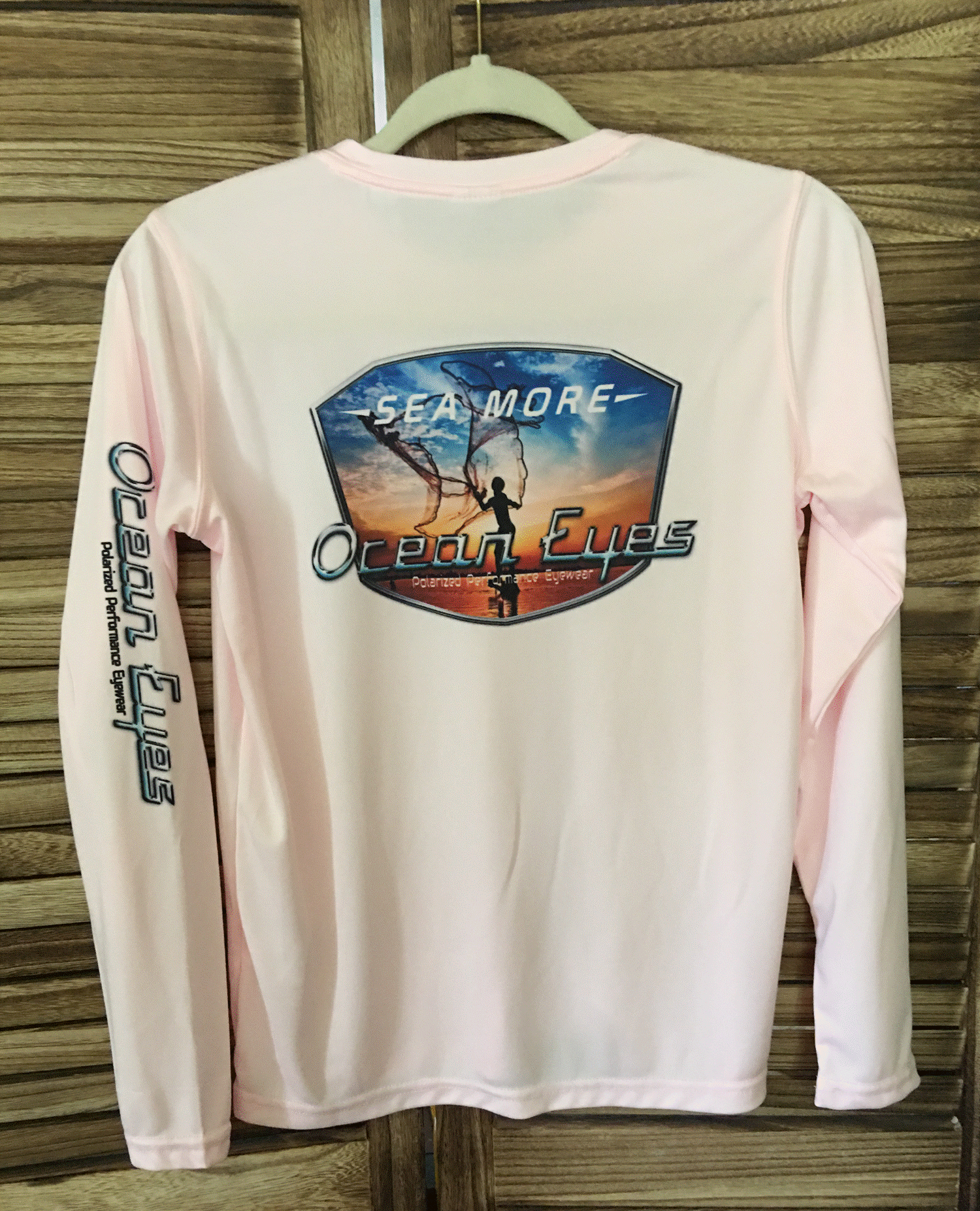 Junior's Long Sleeve UPF 50 Sun Shirt w/Cast Net Design