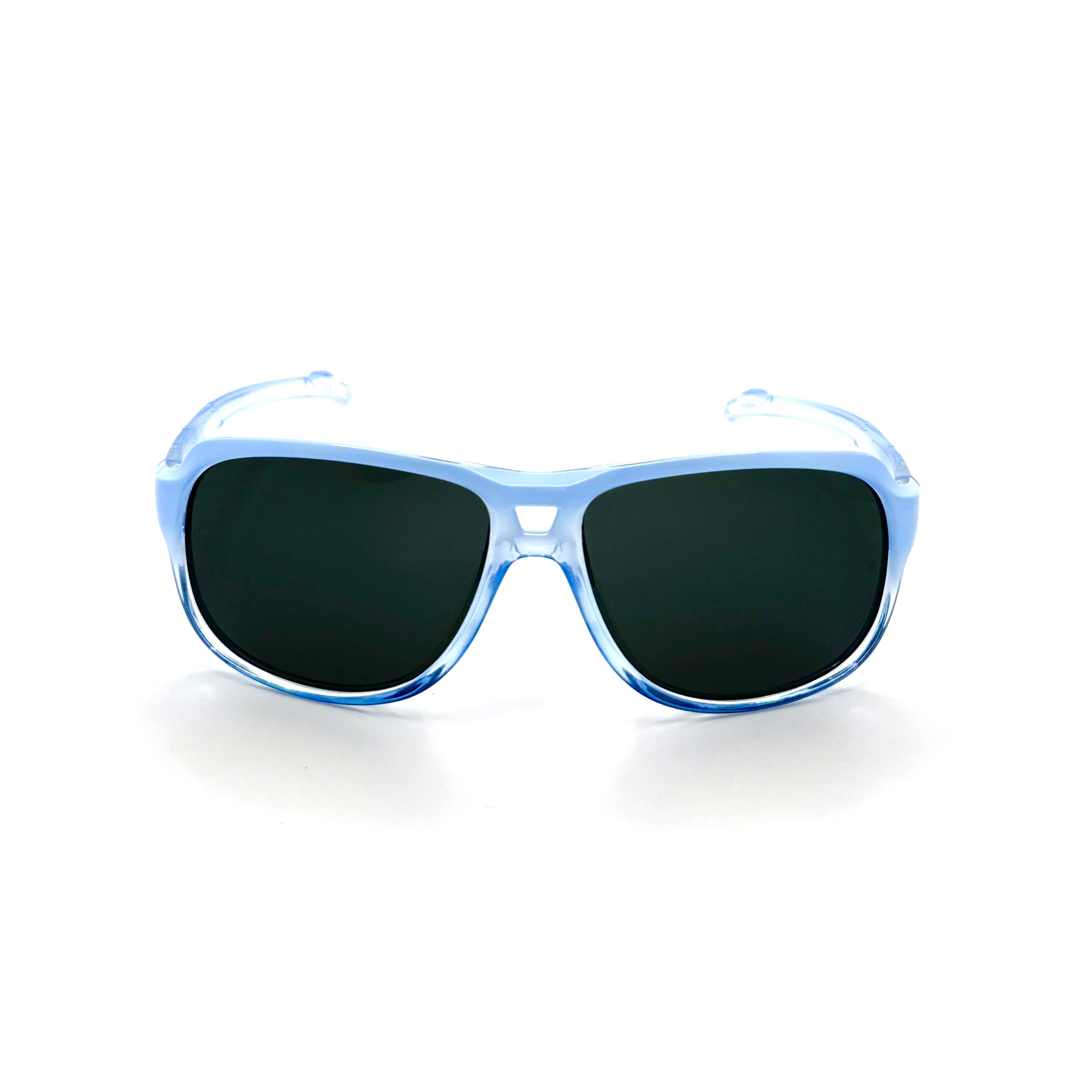 St Croix - Shiny Blue Ice w/Blue Frame with PC Polarized Smoke Lenses  2079-3