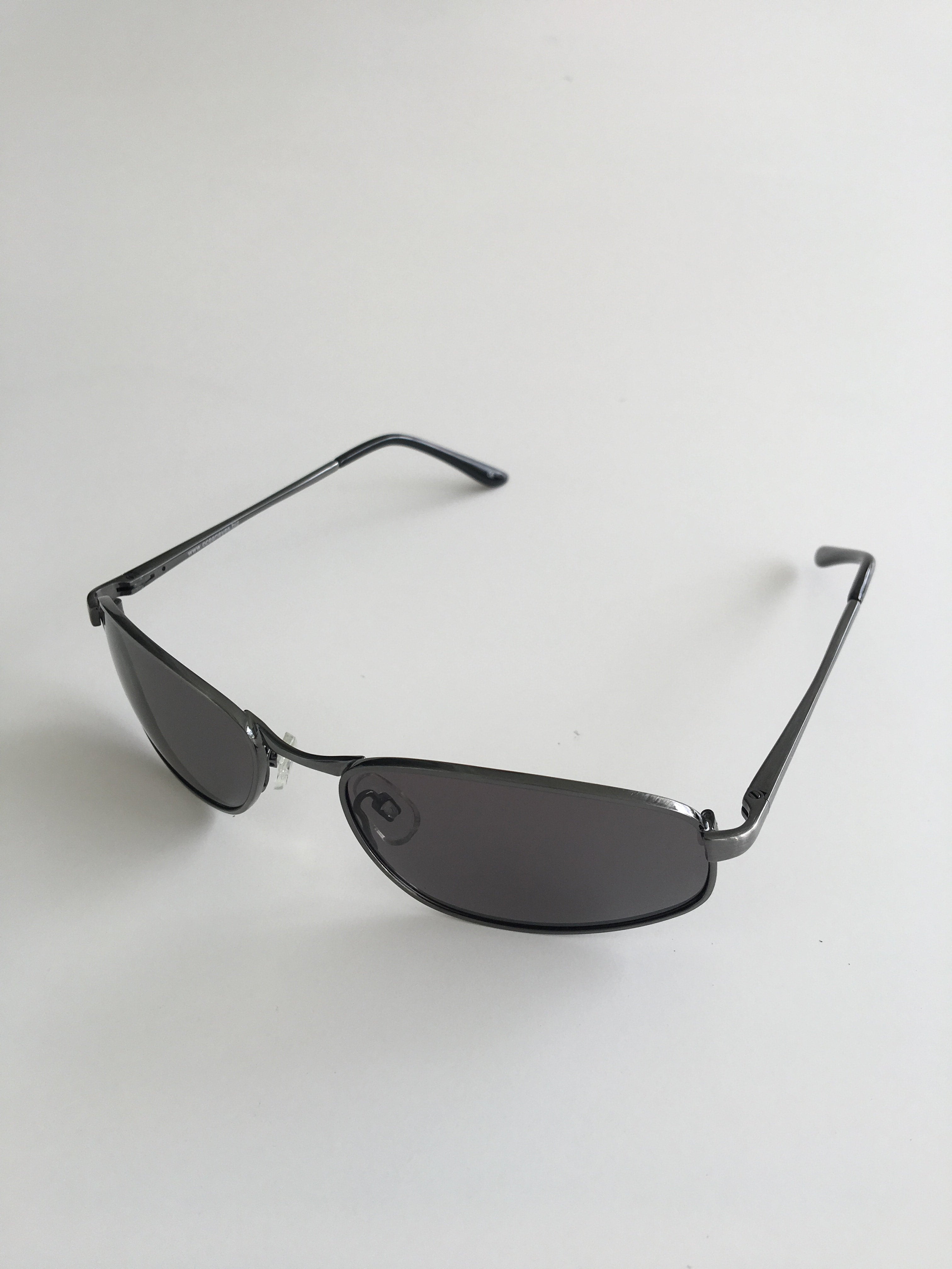 Key Largo -Shiny Gun Silver Metal Frame with Smoke Lenses