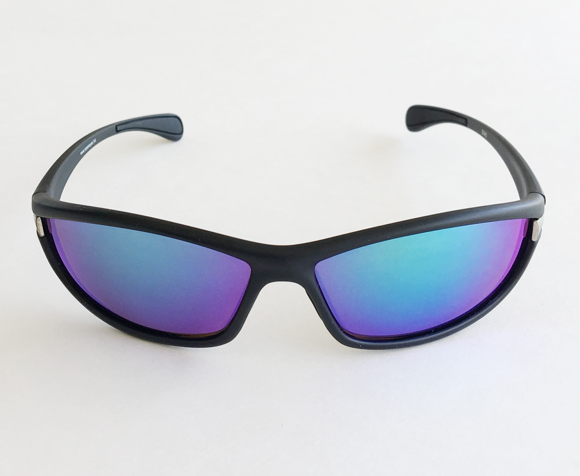 Tripletail - Matte Black Frame with Amber Green Mirror Polarized Lenses 5040GL-2