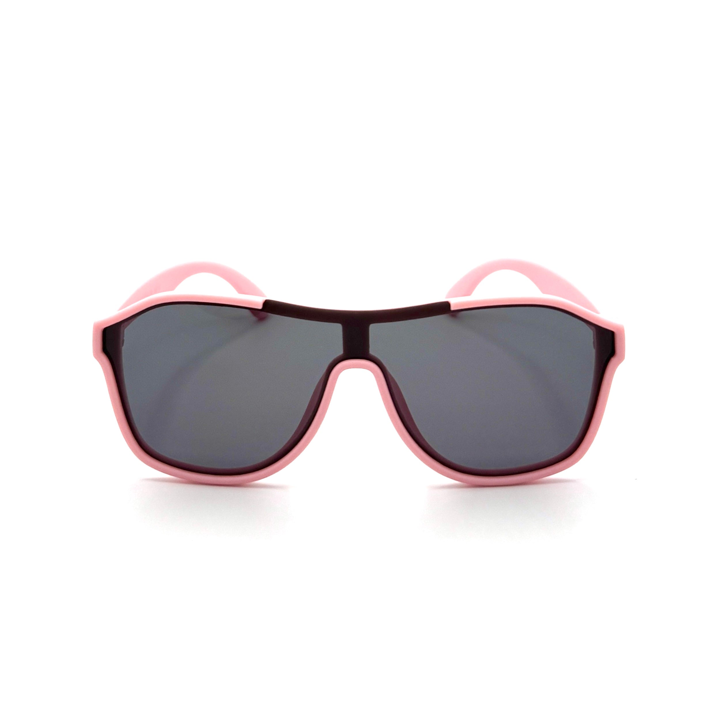 Guppy - Kids matte pink frame w/polarized smoke lenses  2069-4