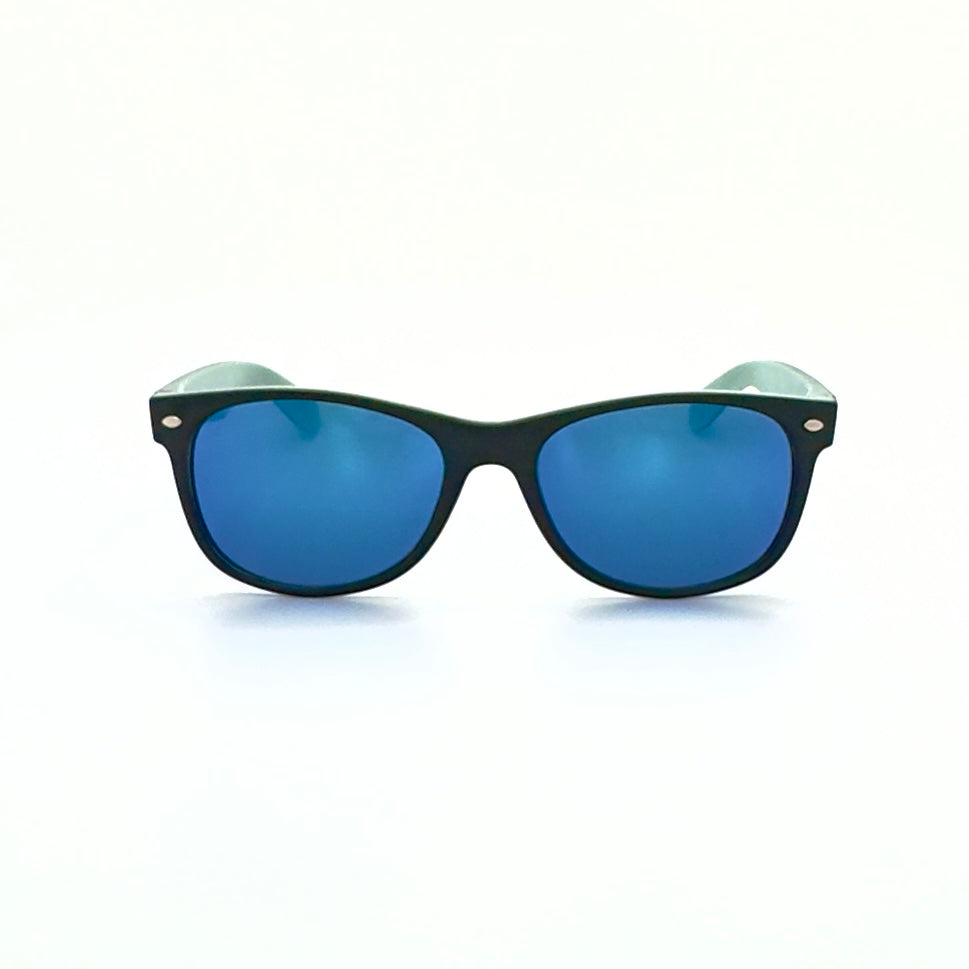 Phat Kat - Matte Black and Light Gray Frame with Blue Mirror Lenses 3051PC-1