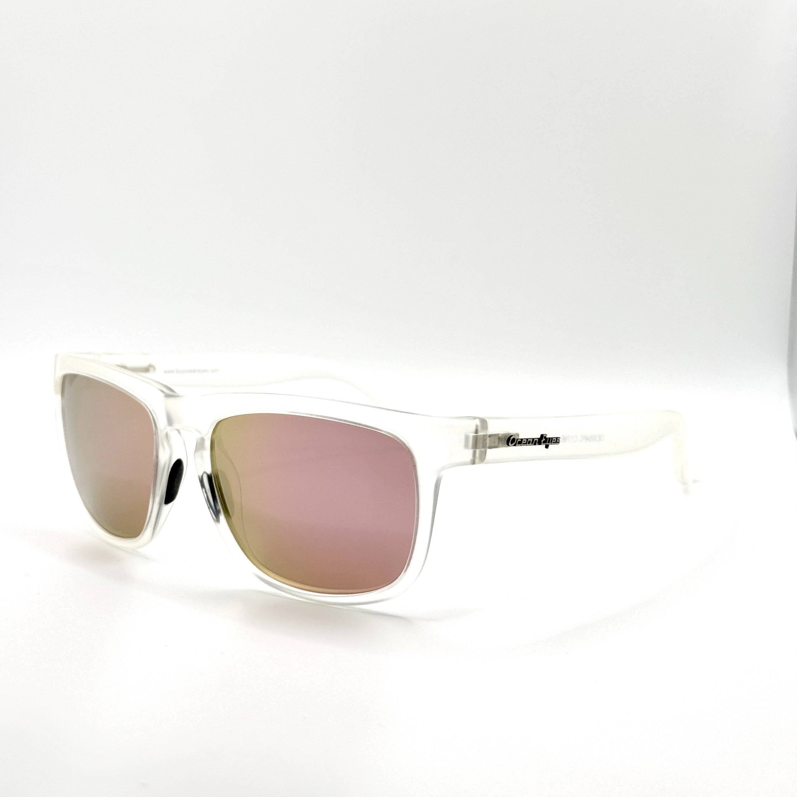 Shaka - Frost White Frame with Pink Mirror Polarized Lenses 3054PC-3B