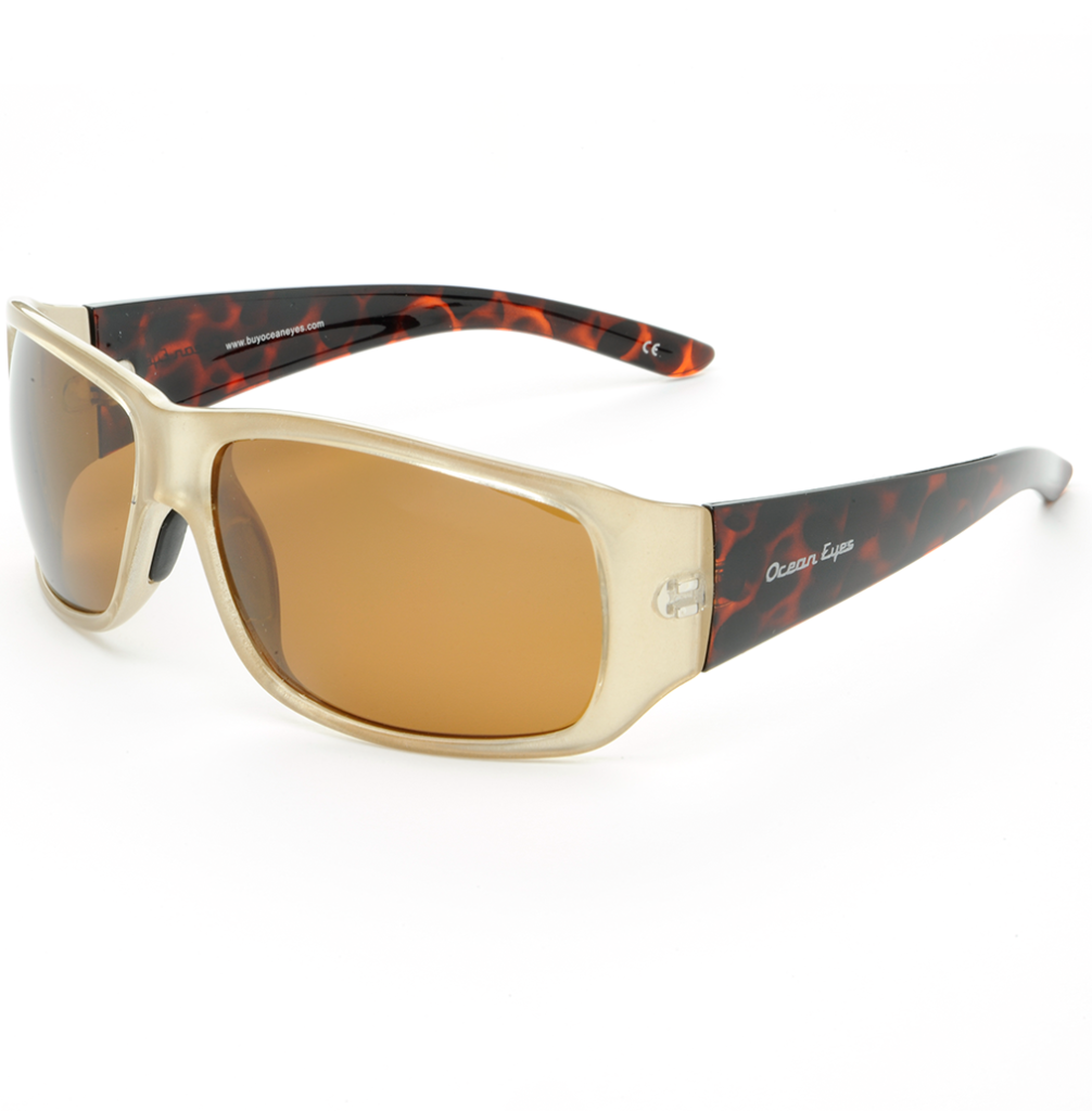 Hollywood - shiny champagne with shiny tortoise frame with amber lenses  7024-3