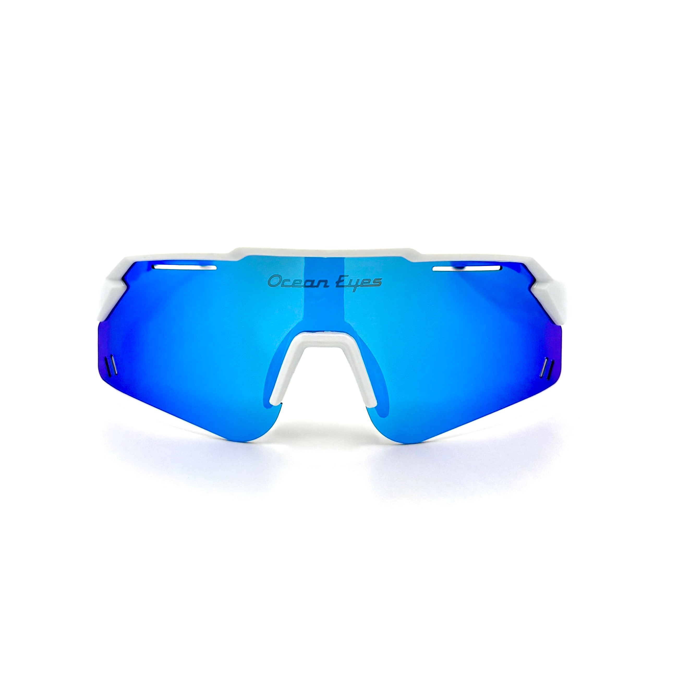 Piranha - Juniors white frame w/polarized blue mirror lenses  2063-4