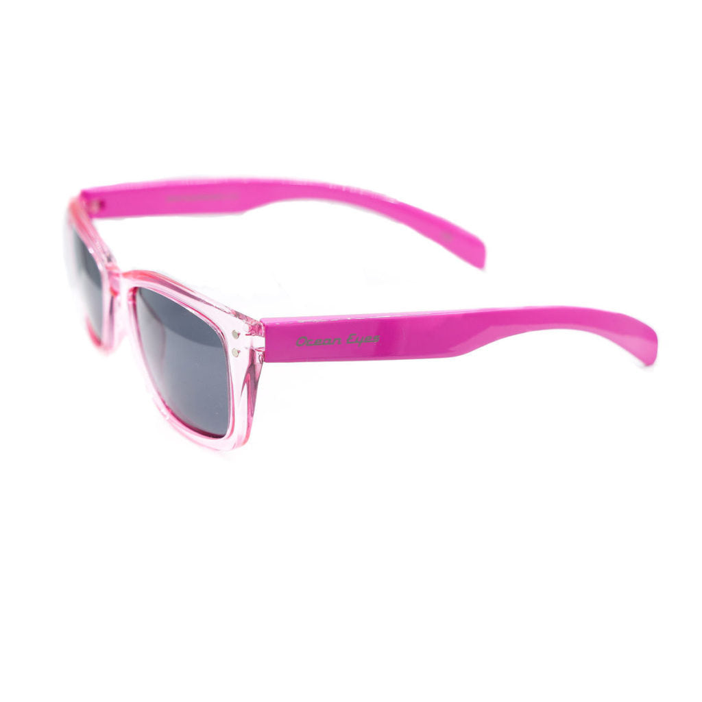 Minnow - Kid's shiny crystal pink frame with smoke lenses  2068-6