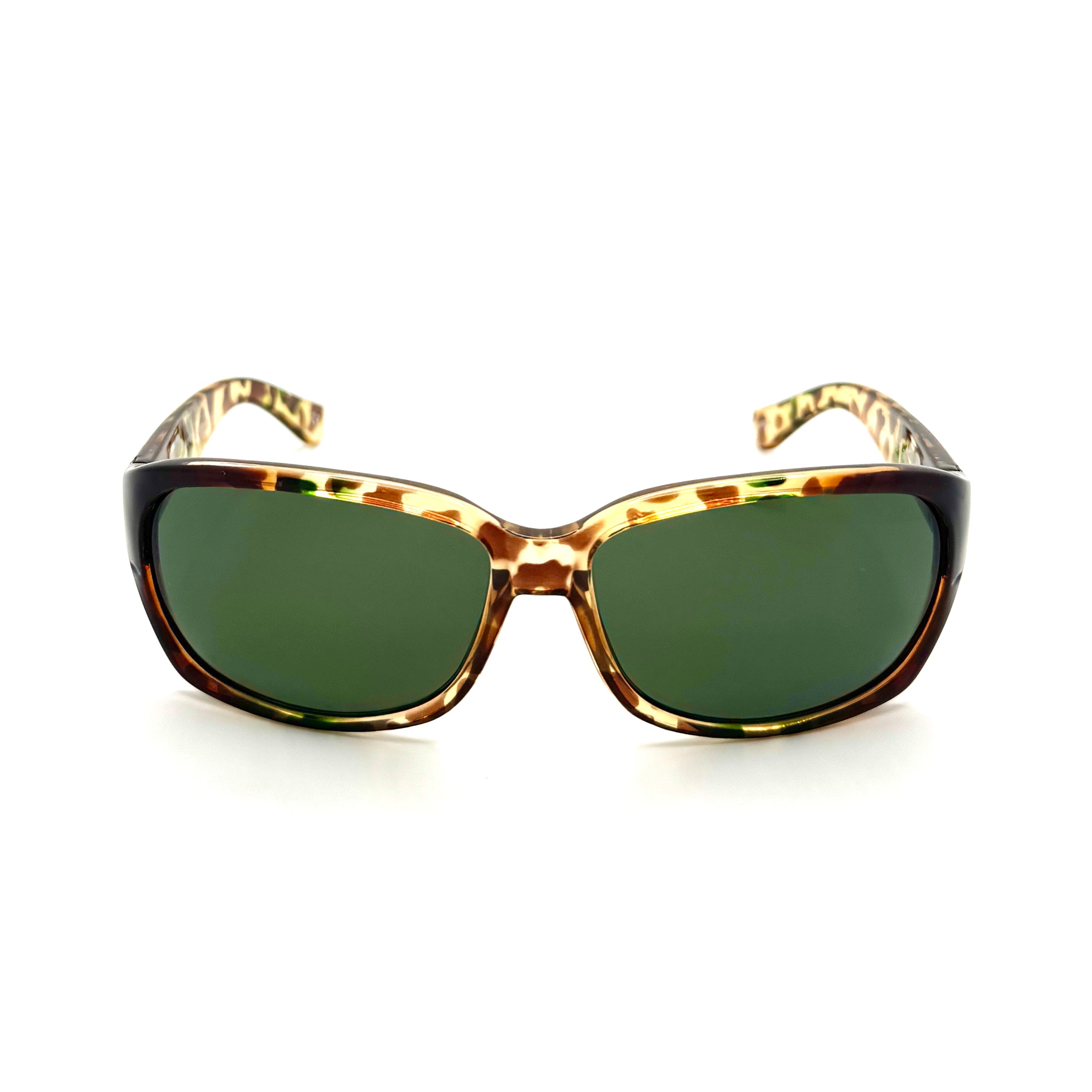 Bimini - Shiny Multi Brown w/Green Flecks Frame with PC Polarized Green Lenses  2078-2