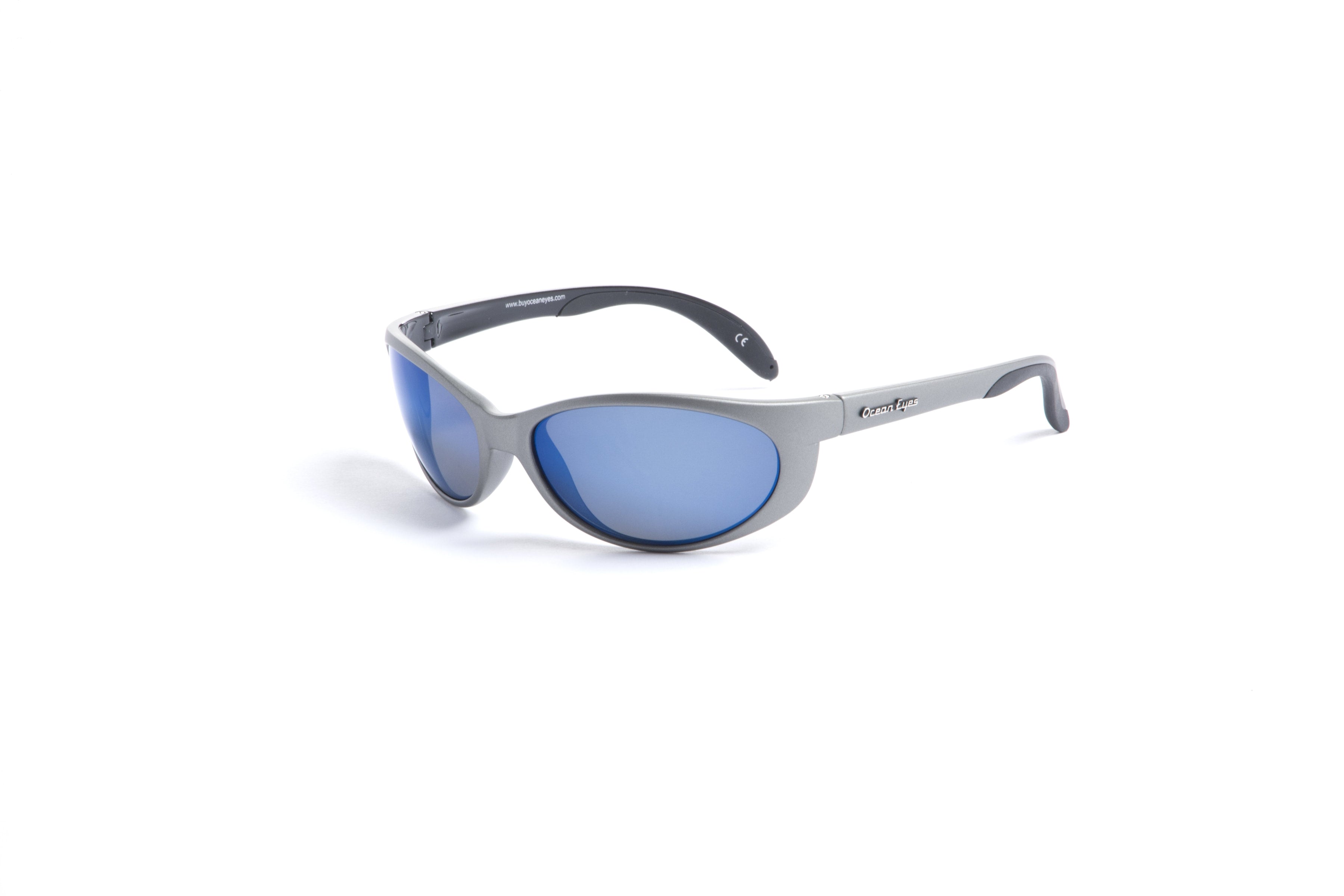 Mariner -Matte Gray Frame with Blue Mirror Glass Lenses