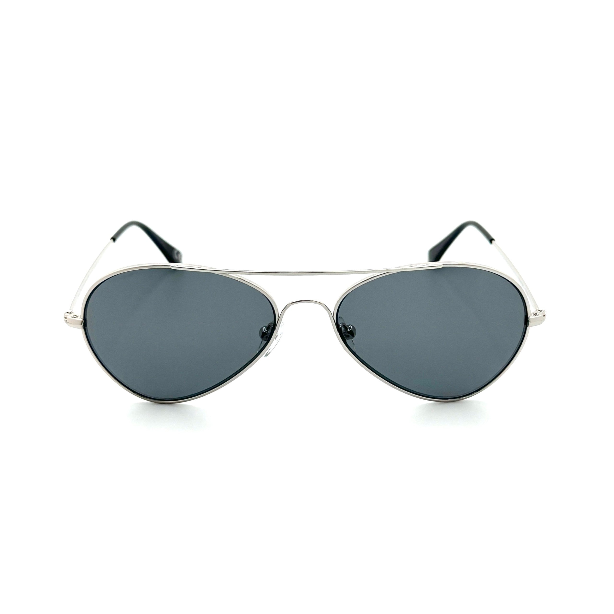 Kokomo PC – Shiny Silver Metal Frame with Smoke Lenses  2072PC-1