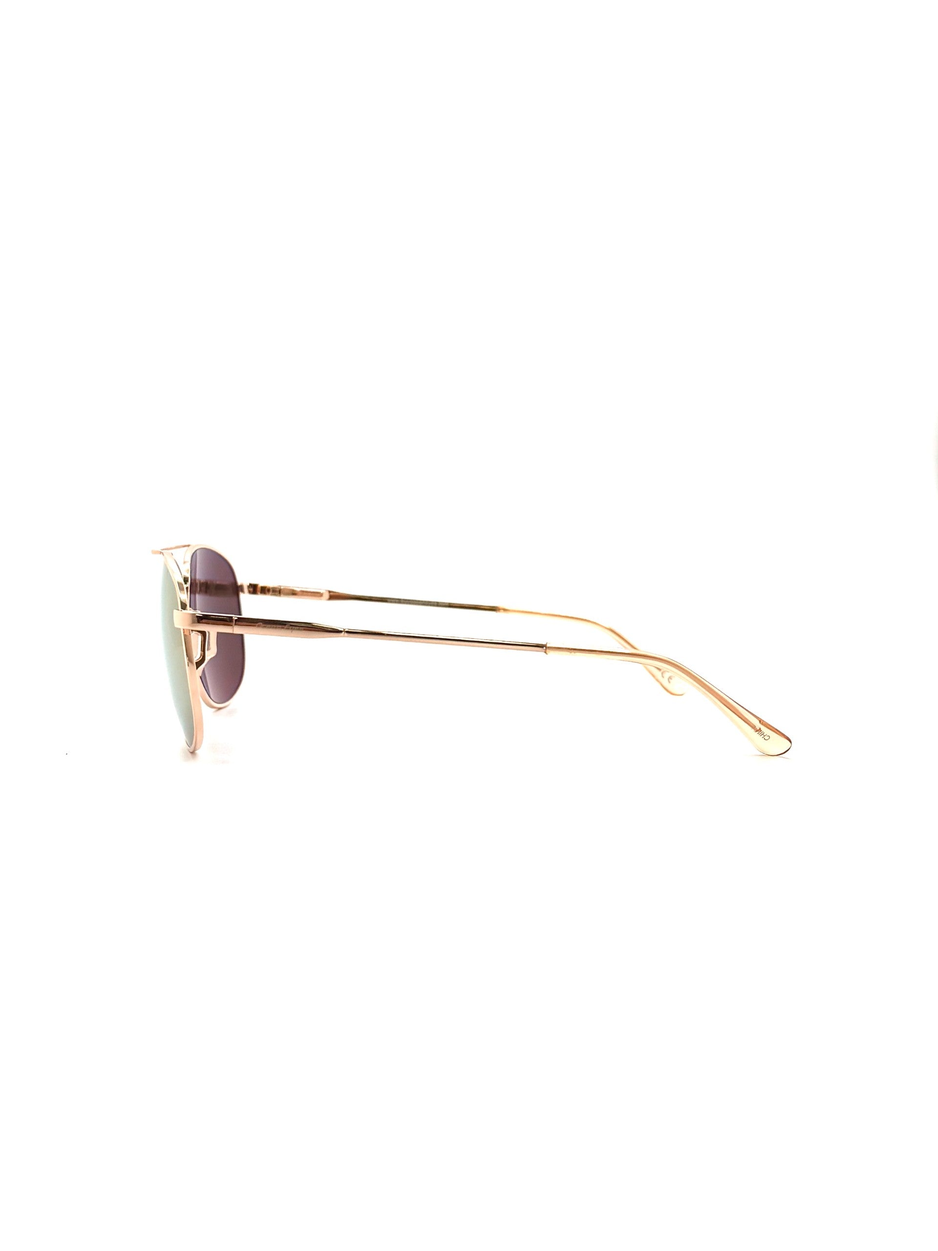 Everglades- Shiny Rose Gold Frame with Light Pink Mirror Lenses 3016PC-1