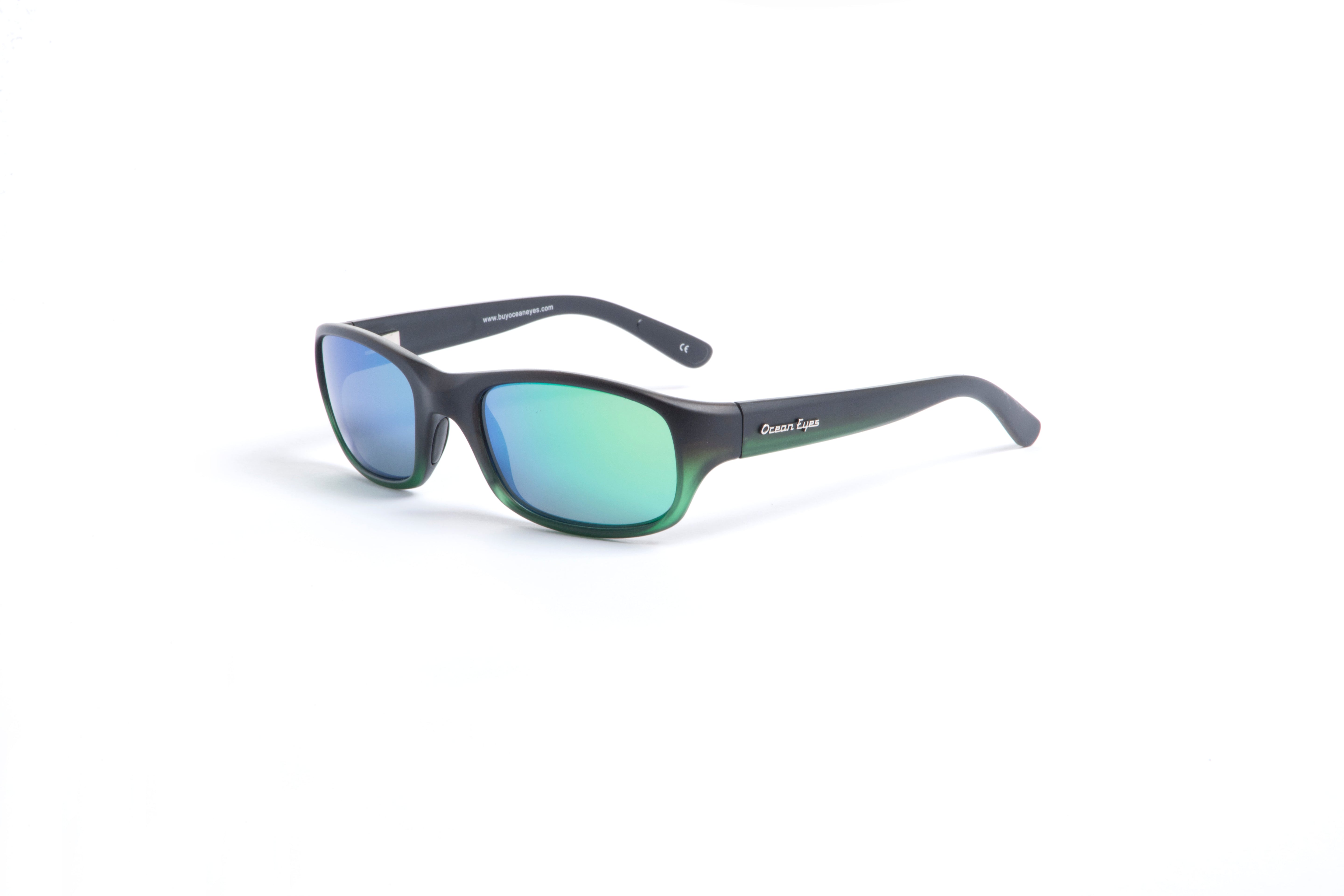 Bombora - Matte Dark Brown w/Green Frame with Green Mirror Glass Lenses 5056GL-2B