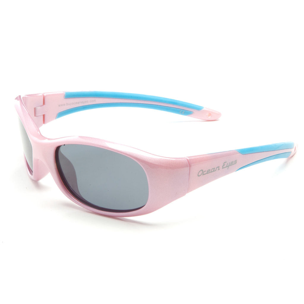 Sandpiper - Kids shiny pink and blue frame w/polarized smoke lenses  2065-3