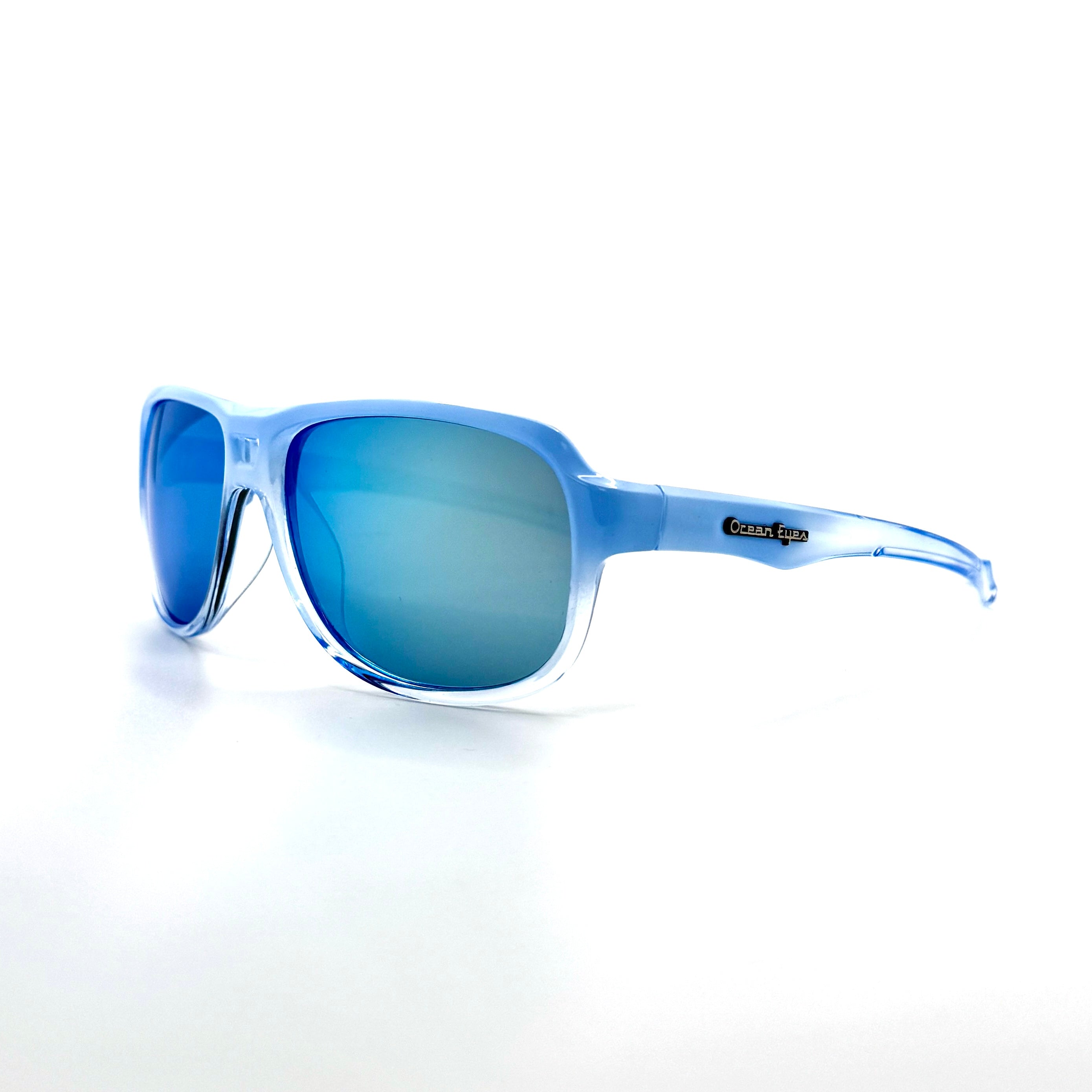 St Croix - Shiny Blue Ice w/Blue Frame with PC Polarized Mirror Lenses 3079-2