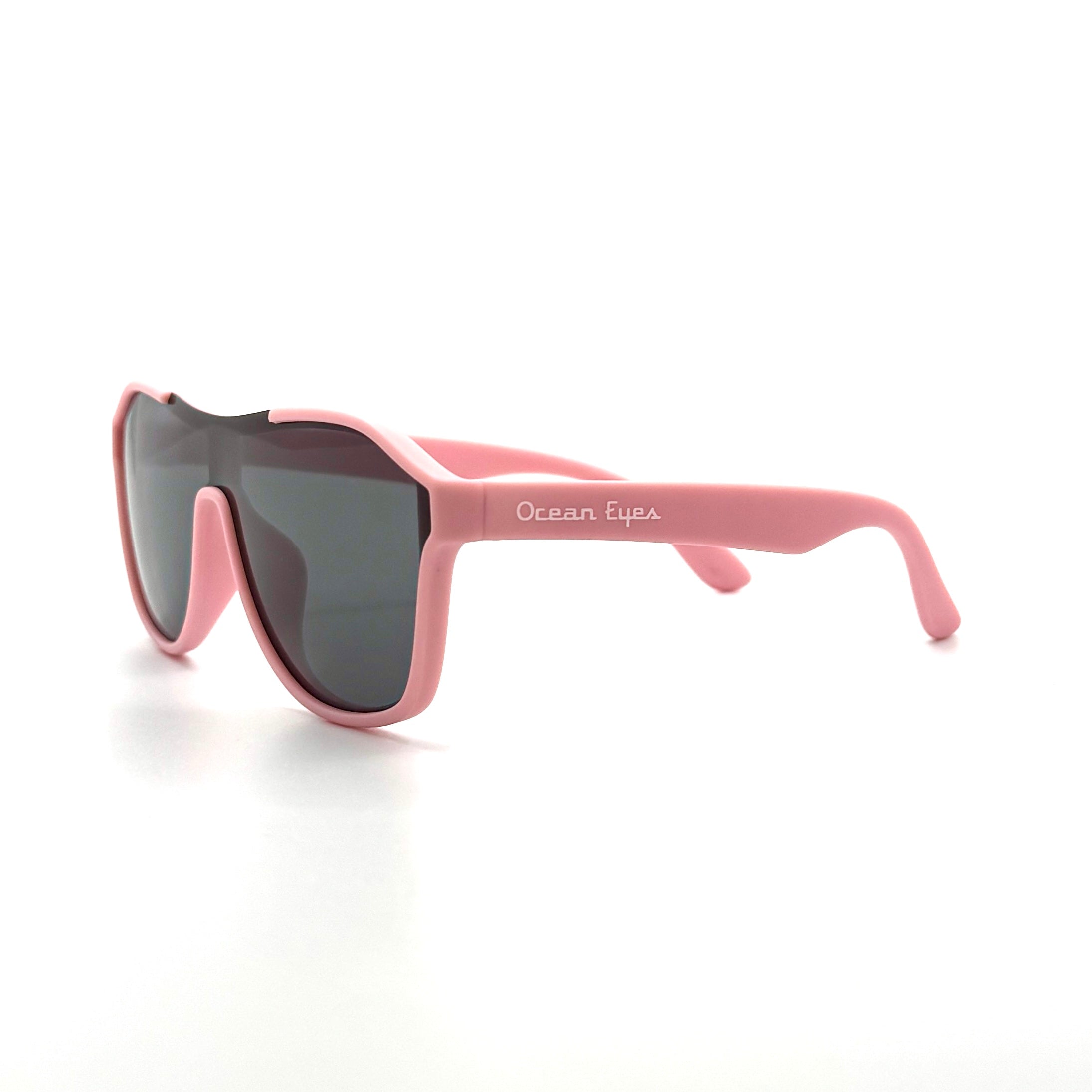 Guppy - Kids matte pink frame w/polarized smoke lenses  2069-4