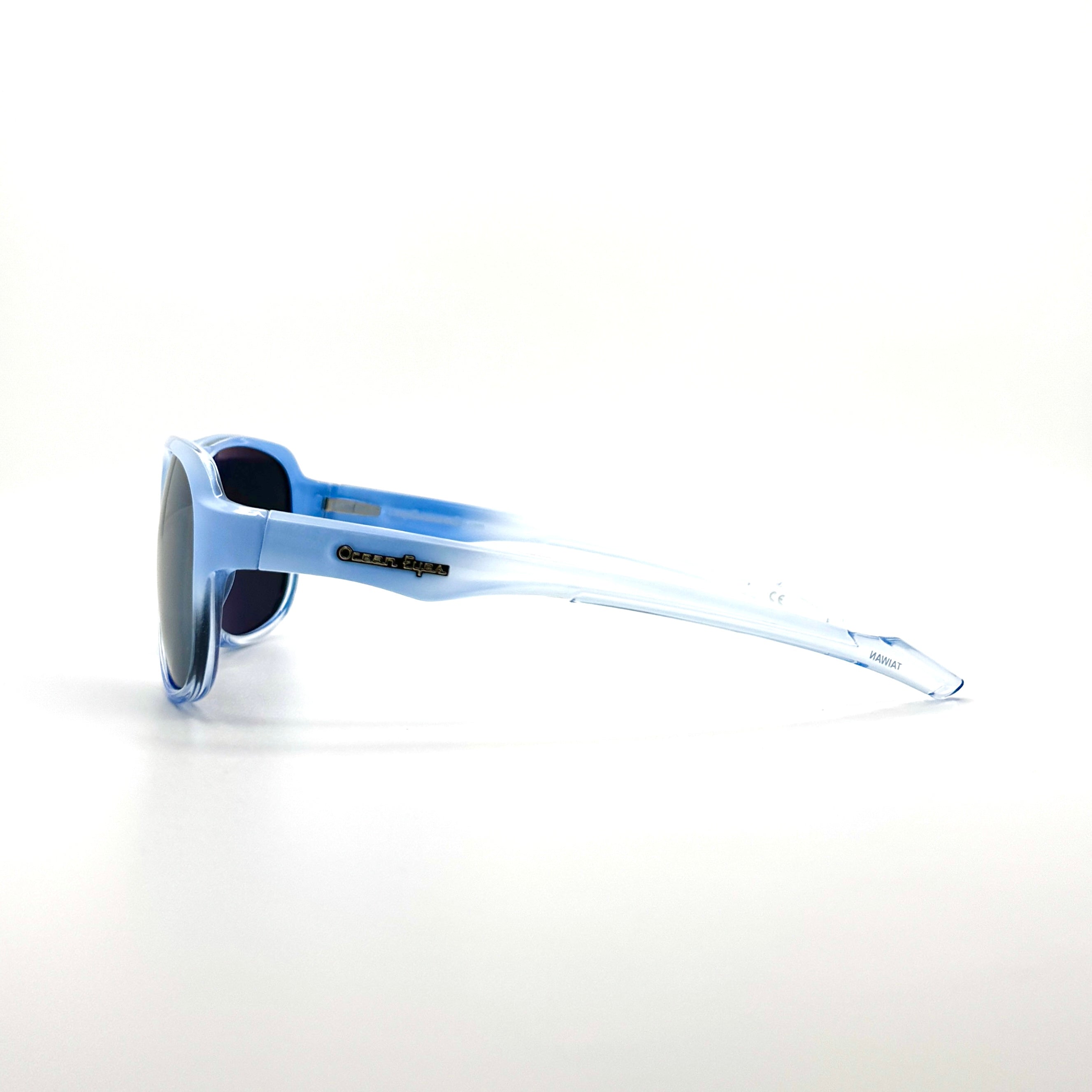 St Croix - Shiny Blue Ice w/Blue Frame with PC Polarized Mirror Lenses 3079-2