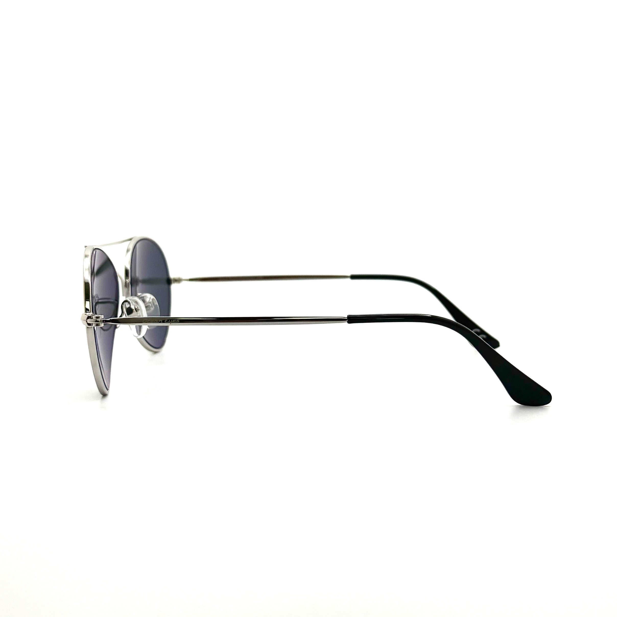 Kokomo PC – Shiny Silver Metal Frame with Smoke Lenses  2072PC-1