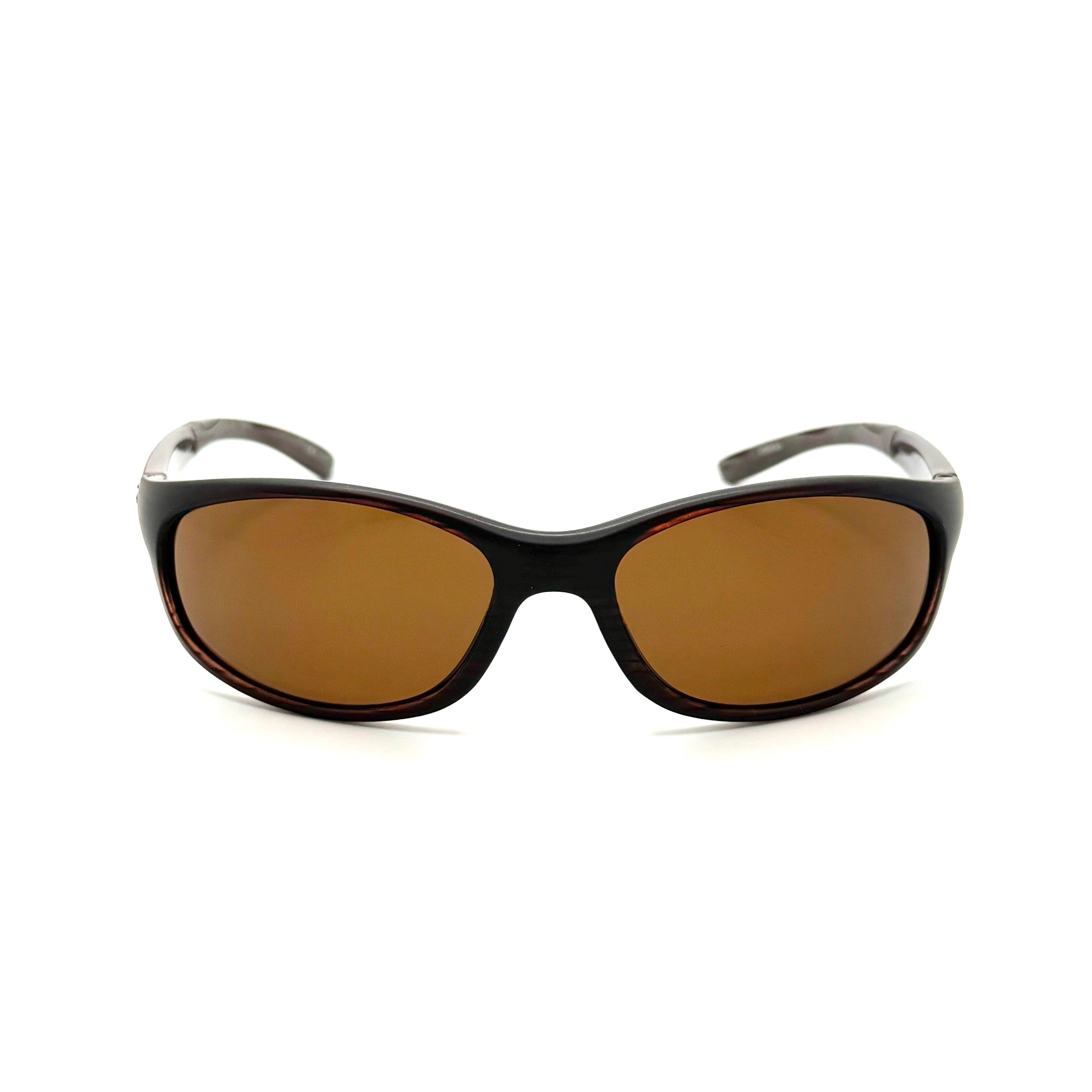 Key West– Matte Brown Woodgrain Frame with Amber Lenses 2006PC-4