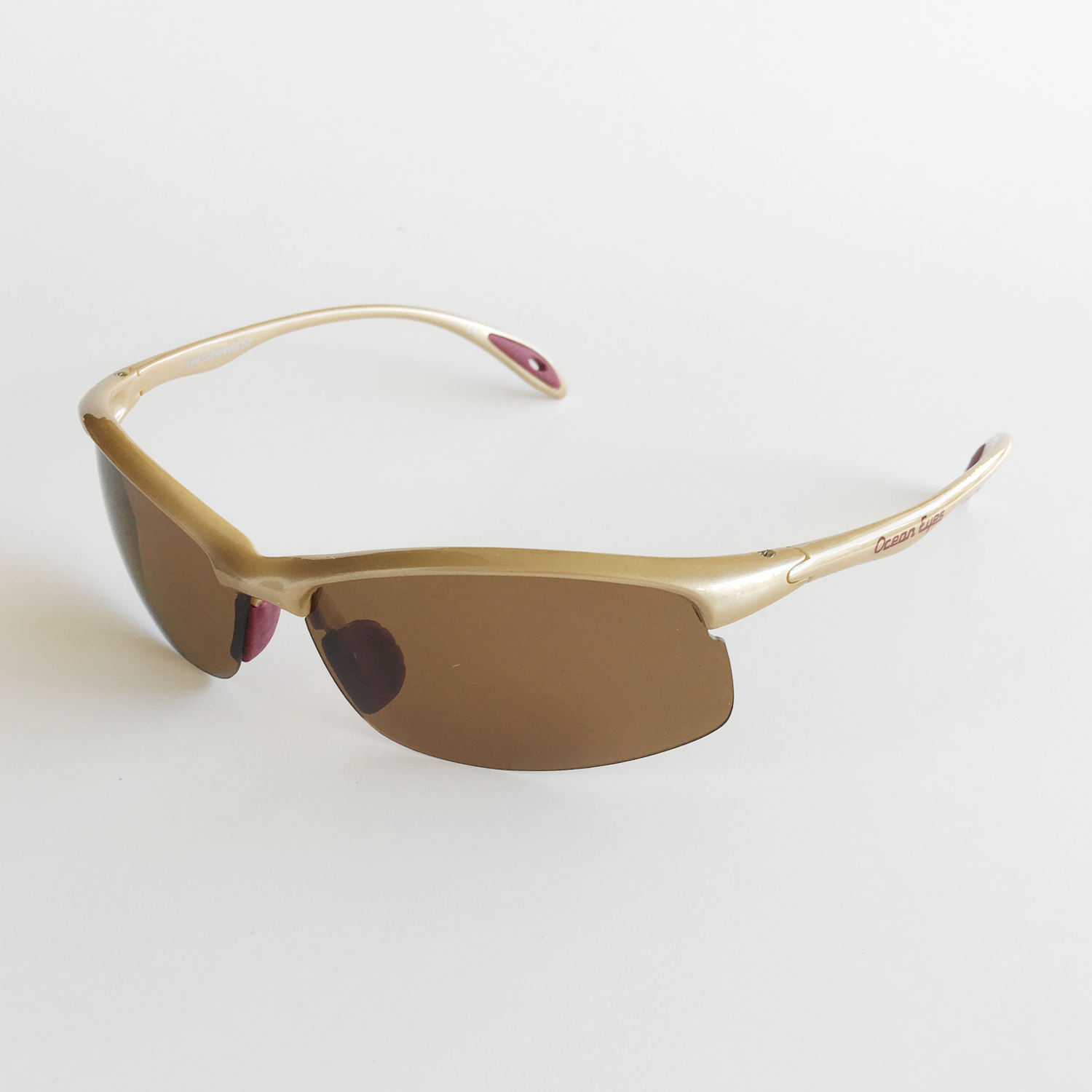 Hawk - Shiny Gold and Maroon with Amber Lenses  4001-4