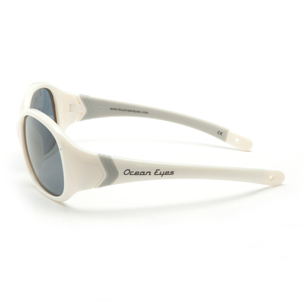 Sand Dollar - Kid's white w/gray frame w/polarized smoke lenses 2067-3