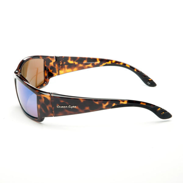 Fish On– Shiny Tortoise Frame with Amber Mirror Green Lenses 3050-2