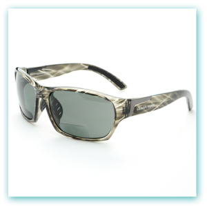 Tornado Bifocal - Shiny Crystal Clear and Black with Smoke Lenses 6043BF-1