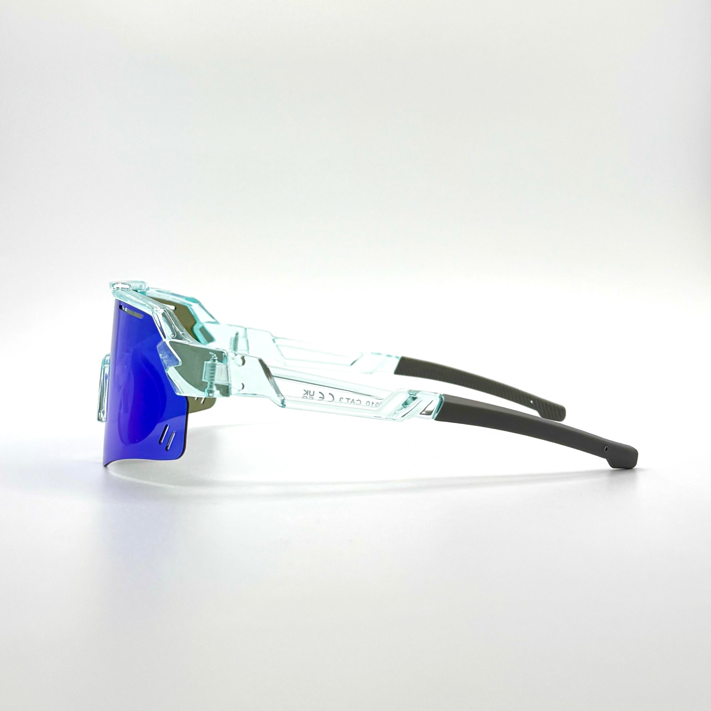 Piranha - Juniors crystal blue frame w/polarized blue mirror lenses  2063-1