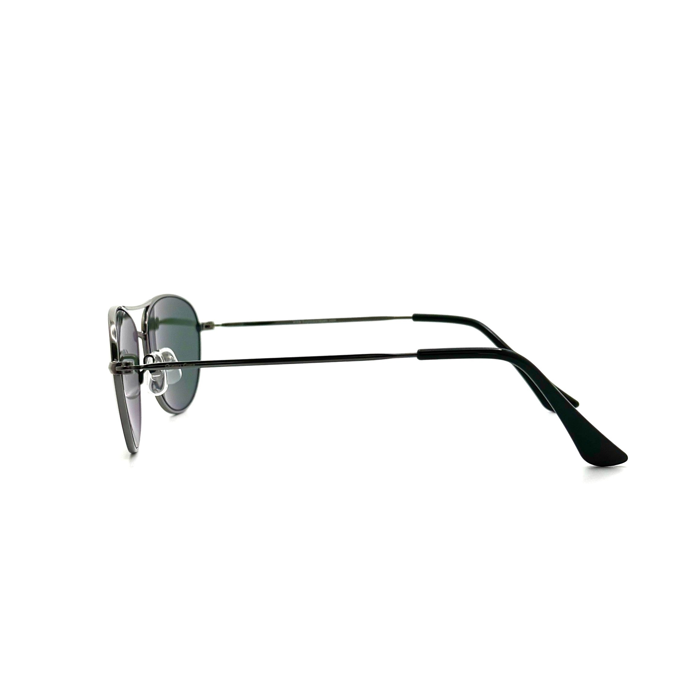 Belize PC – Shiny Gun Metal Frame with Green Lenses  2070PC-1