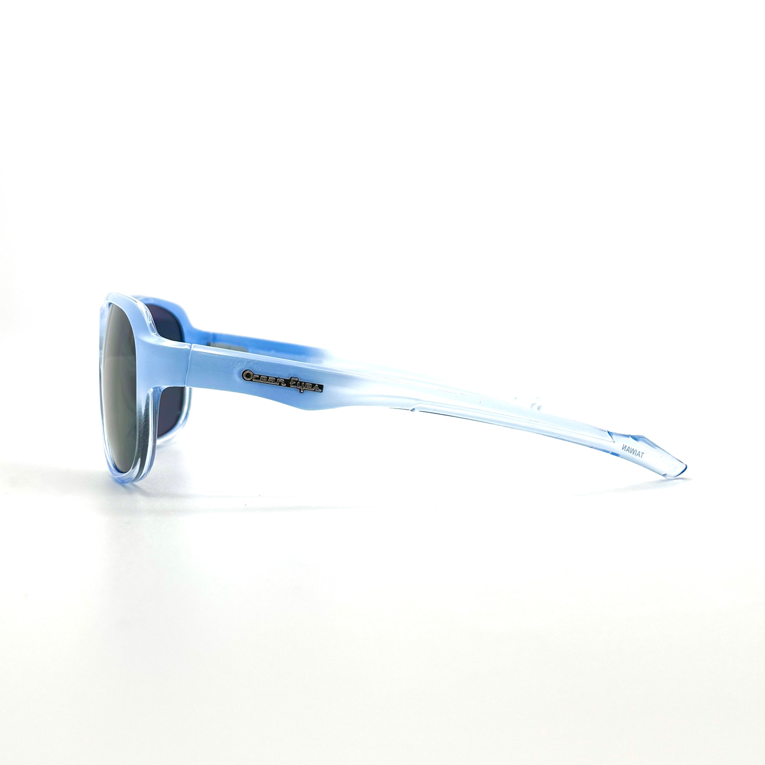 St Croix - Shiny Blue Ice w/Blue Frame with PC Polarized Smoke Lenses  2079-3