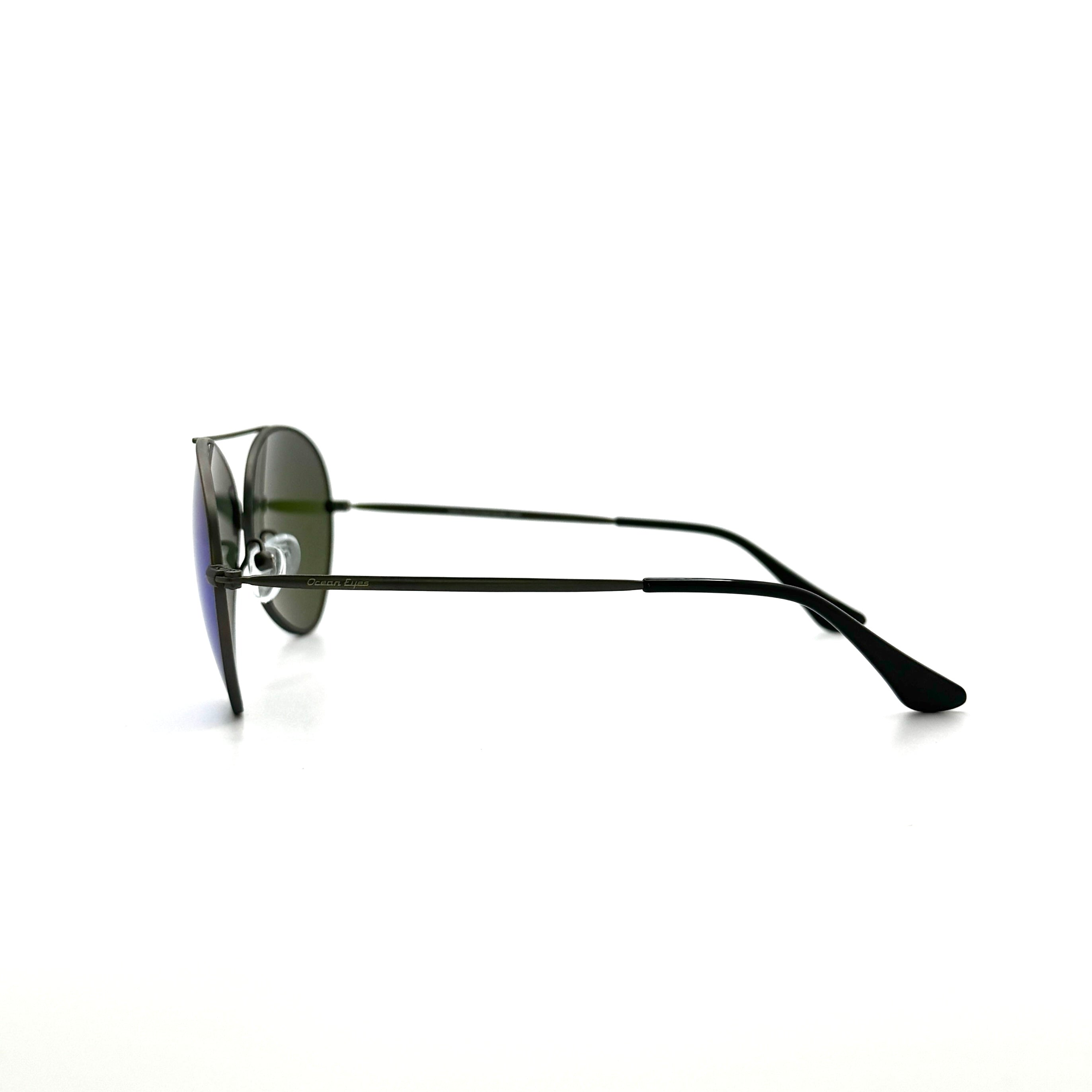 Havana – Matte Gun Metal Frame with Dark Blue Mirror Lenses  3073PC-1