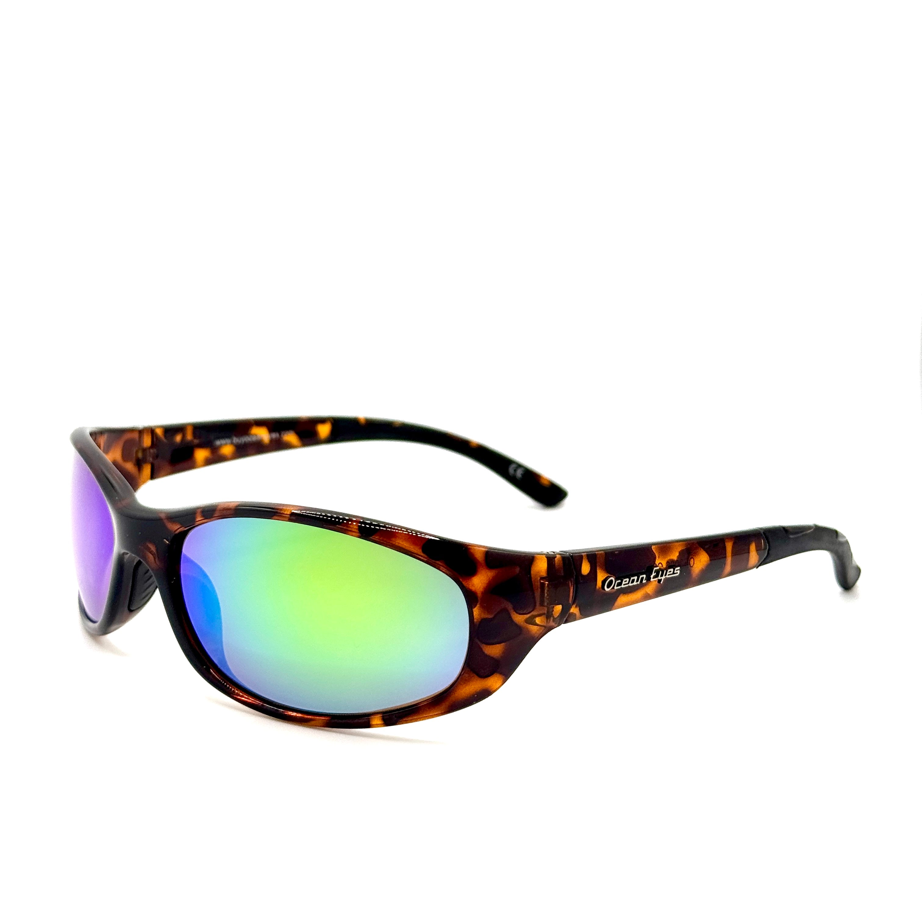Key West - Shiny Tortoise Frame with Green Mirror Lenses 3006-PL1