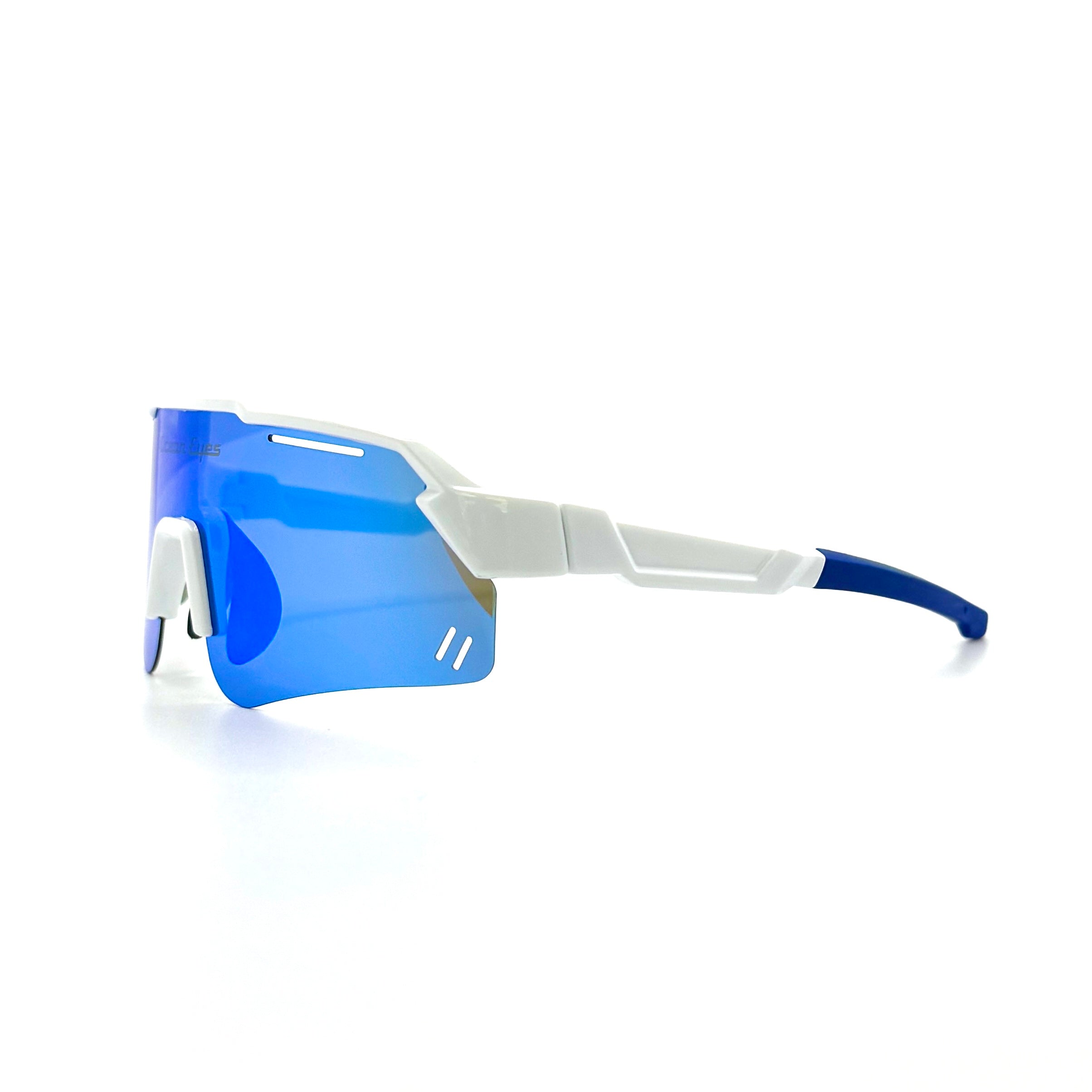 Piranha - Juniors white frame w/polarized blue mirror lenses  2063-4