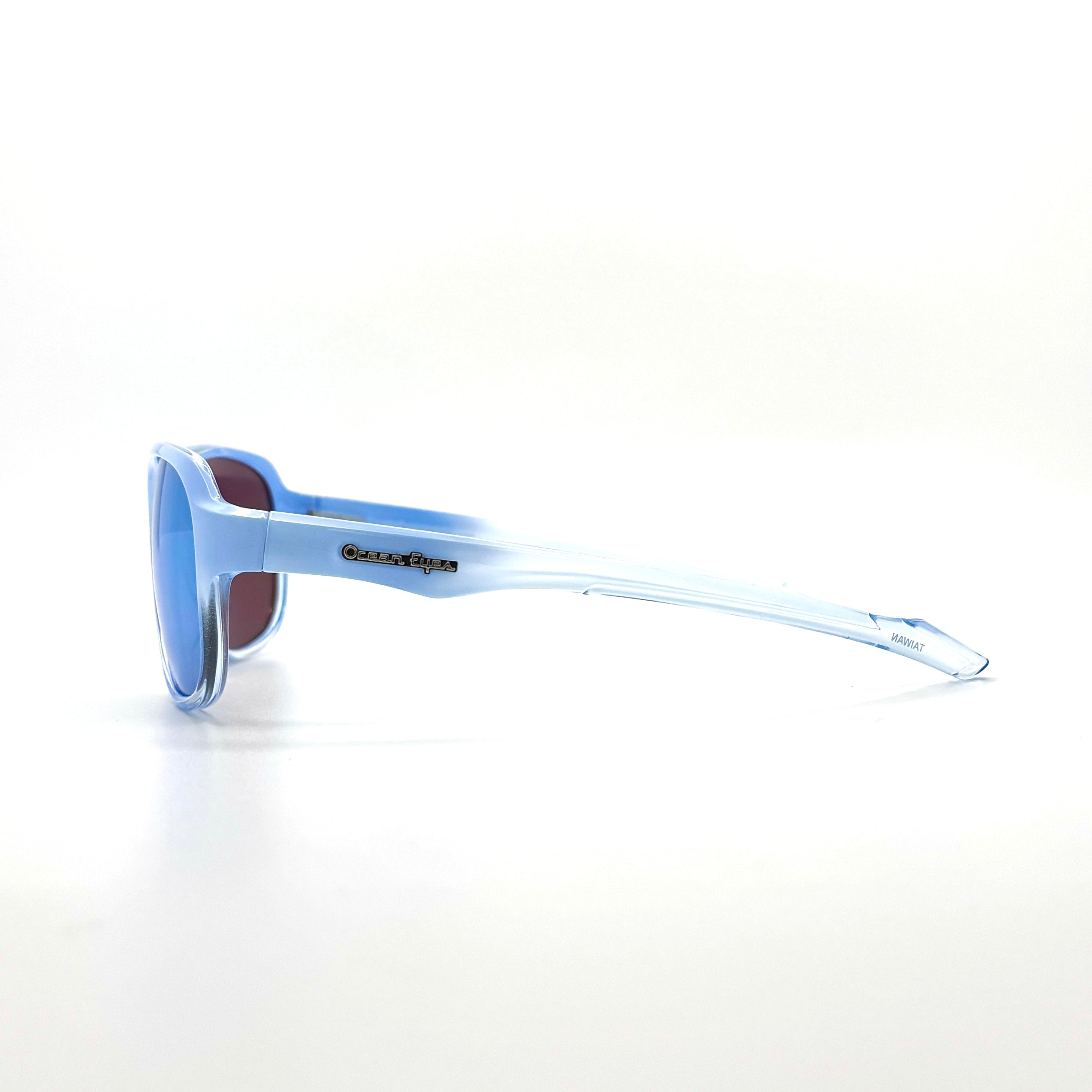 St Croix - Shiny Blue Ice w/Blue Frame with PC Polarized Mirror Lenses 3079-2