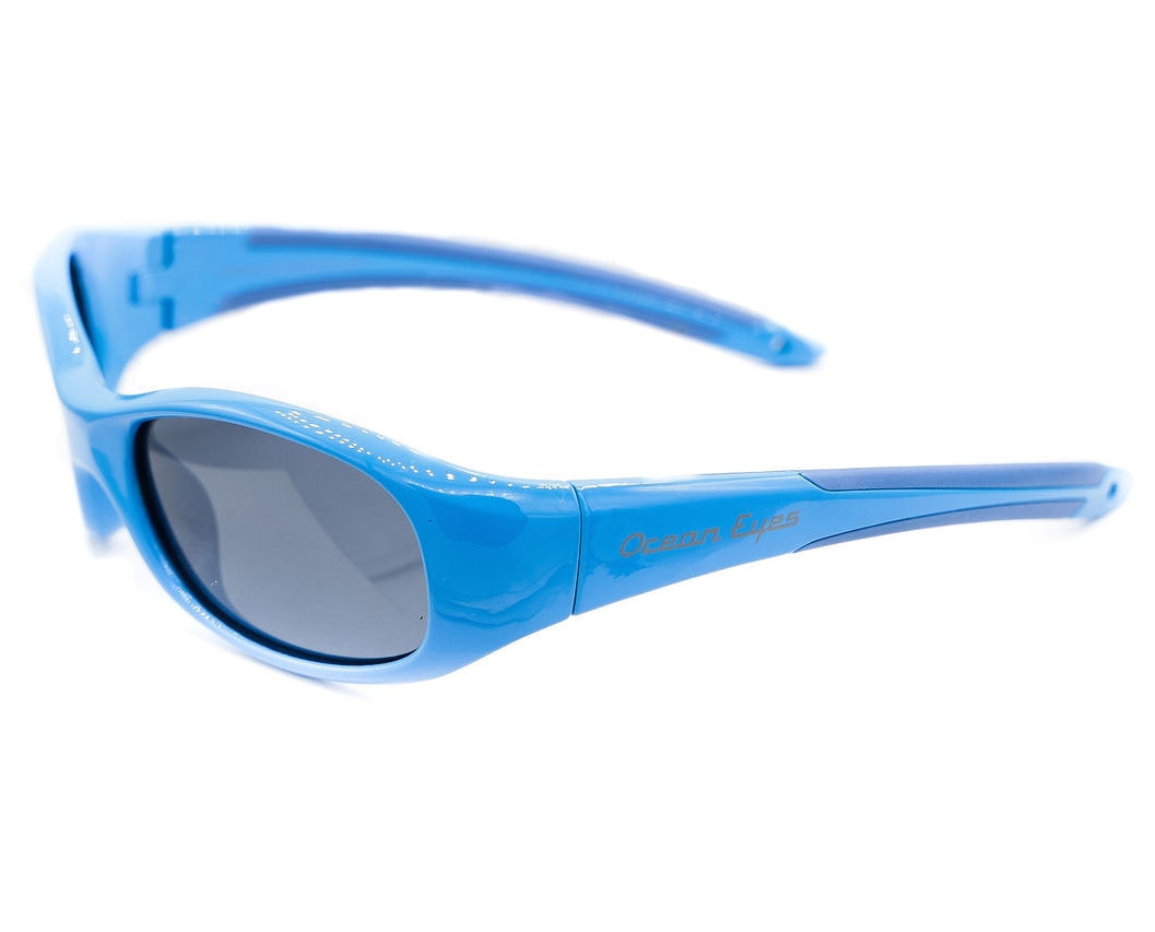 Sandpiper - Kids shiny light blue frame w/polarized smoke lenses