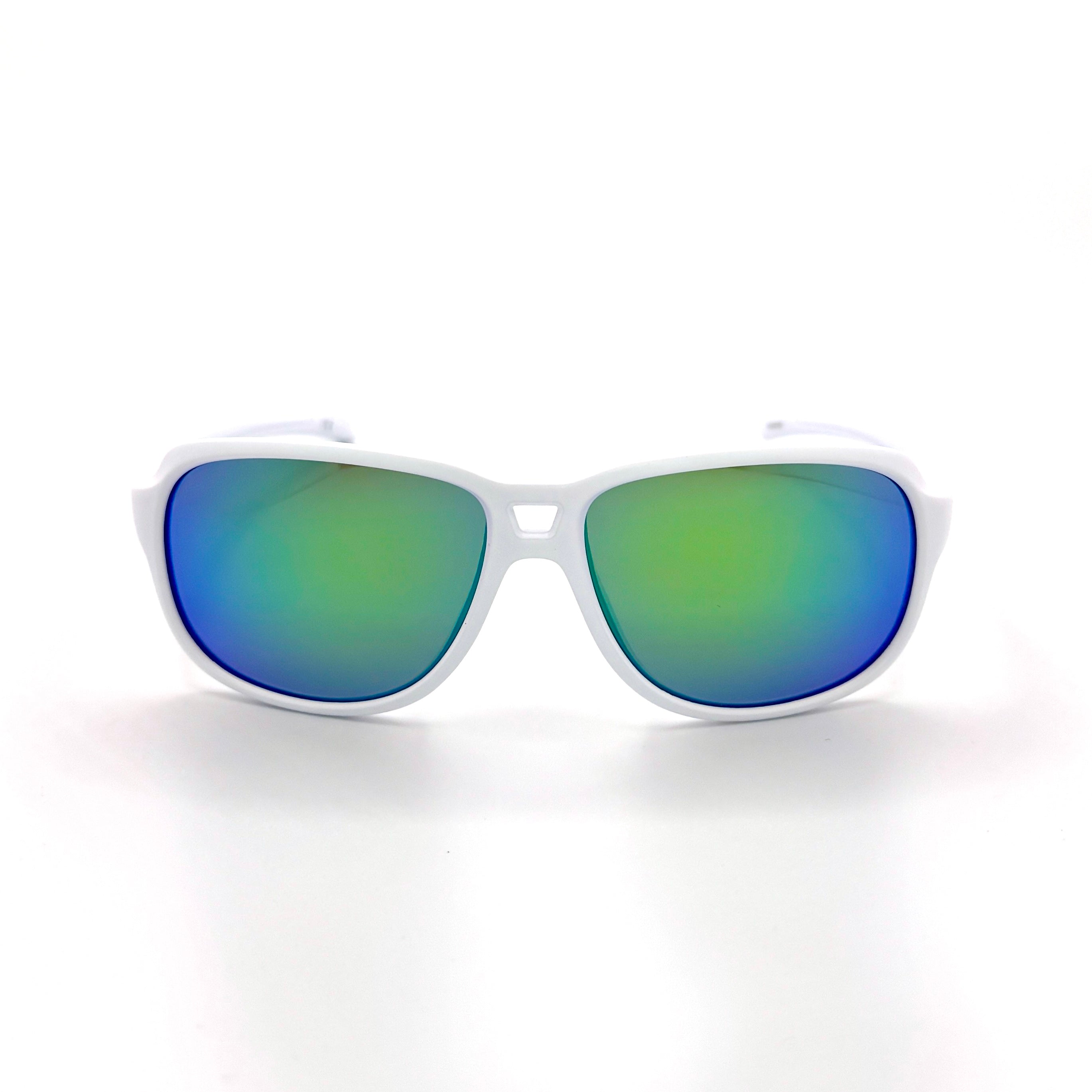 St Croix - Matte White Frame with PC Polarized Mirror Lenses